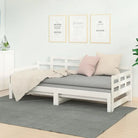 Houten slaapbank met massief grenenhout en handige totale afmetingen - Wit / 90 x 190 cm - Bedden & bedframes