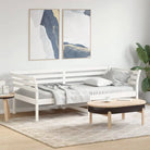 Houten slaapbank van massief grenenhout met multiplex lattenbodem - Wit / 80 x 200 cm - Bedden & bedframes