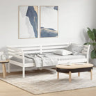 Houten slaapbank van massief grenenhout met multiplex lattenbodem - Wit / 90 x 200 cm - Bedden & bedframes