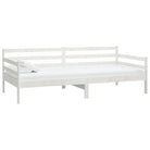 Houten slaapbank van massief grenenhout met zit- en logeergelegenheid - Wit - Bedden & bedframes
