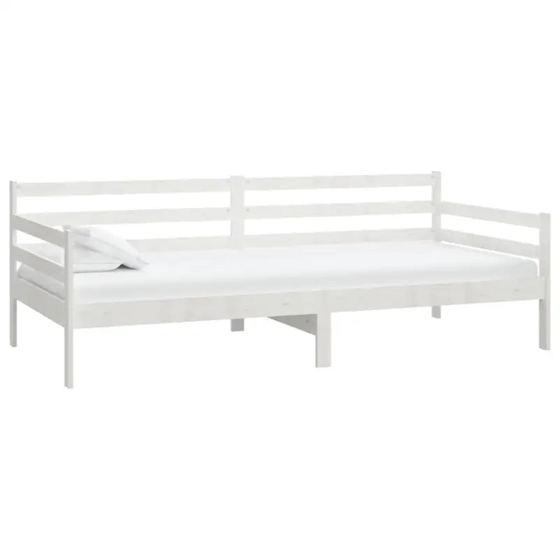 Houten slaapbank van massief grenenhout met zit- en logeergelegenheid - Wit - Bedden & bedframes