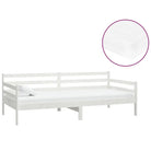 Houten slaapbank van massief grenenhout met zit- en logeergelegenheid - Wit - Bedden & bedframes