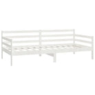 Houten slaapbank van massief grenenhout met zit- en logeergelegenheid - Wit - Bedden & bedframes