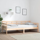 Houten slaapbank van massief grenenhout voor gasten blijven slapen - Naturel / 90 x 200 cm - Bedden & bedframes