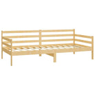 Houten slaapbank van massief grenenhout voor gasten en zitcomfort - Bruin - Bedden & bedframes