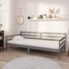 Houten slaapbank van massief grenenhout voor logés en daggebruik - Grijs - Bedden & bedframes