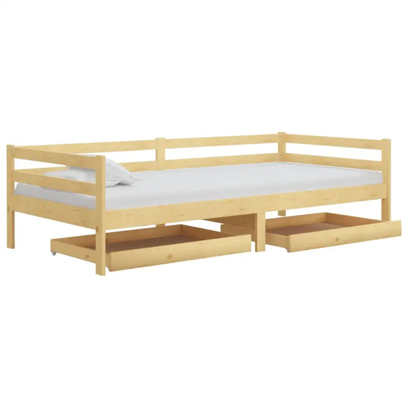 Houten slaapbank van massief grenenhout voor logés en daggebruik - Bruin - Bedden & bedframes