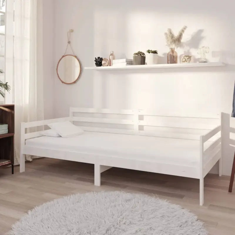 Houten slaapbank van massief grenenhout voor logés en zithoek - Wit - Bedden & bedframes