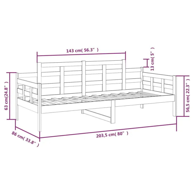 Houten slaapbank van massief grenenhout voor onverwachts gasten blijven slapen - Bedden & bedframes
