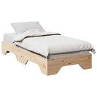 Houten stapelbaar bedframe van massief grenenhout voor twee bedden - Bedden & bedframes