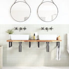 Houten tafelblad van massief acaciahout voor een frisse look - Naturel (onafgewerkt) / 140 x 40 x 4 cm / 1 - Tafelbladen