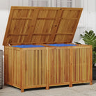 Houten tuinbox van massief acaciahout met waterbestendige zak voor andere spullen - 150 x 80 x 75 cm - Opbergboxen