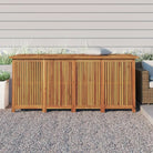 Houten tuinbox van massief acaciahout met waterbestendige zak voor andere spullen - 175 x 80 x 75 cm - Opbergboxen