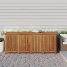 Houten tuinbox van massief acaciahout met waterbestendige zak voor andere spullen - 200 x 80 x 75 cm - Opbergboxen