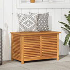 Houten tuinbox van massief acaciahout voor buitenopslag - 90 x 50 x 56 cm - Opbergboxen voor buiten