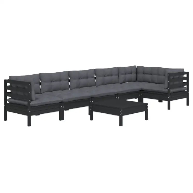 Houten tuinmeubelset met massief grenenhout en comfortabele kussens - Tuinsets