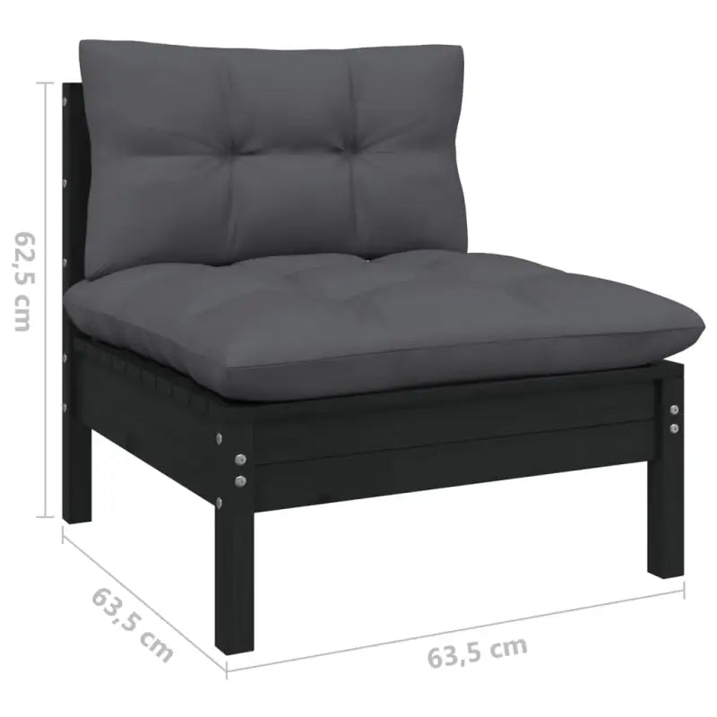 Houten tuinmeubelset met massief grenenhout en comfortabele kussens - Tuinsets