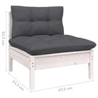 Houten tuinmeubelset met massief grenenhout en comfortabele kussens - Tuinsets
