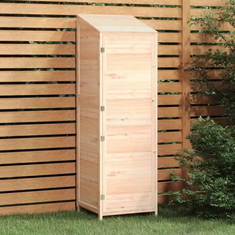 Houten Tuinschuur van Massief Vurenhout voor Buitenruimte - Naturel / 55 x 52 x 174.5 cm / 1 - Tuinhuizen