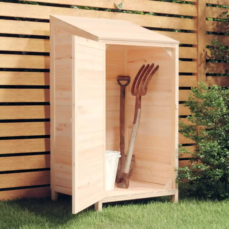 Houten Tuinschuur van Massief Vurenhout voor Buitenruimte - Naturel / 55 x 52 x 112 cm / 1 - Tuinhuizen