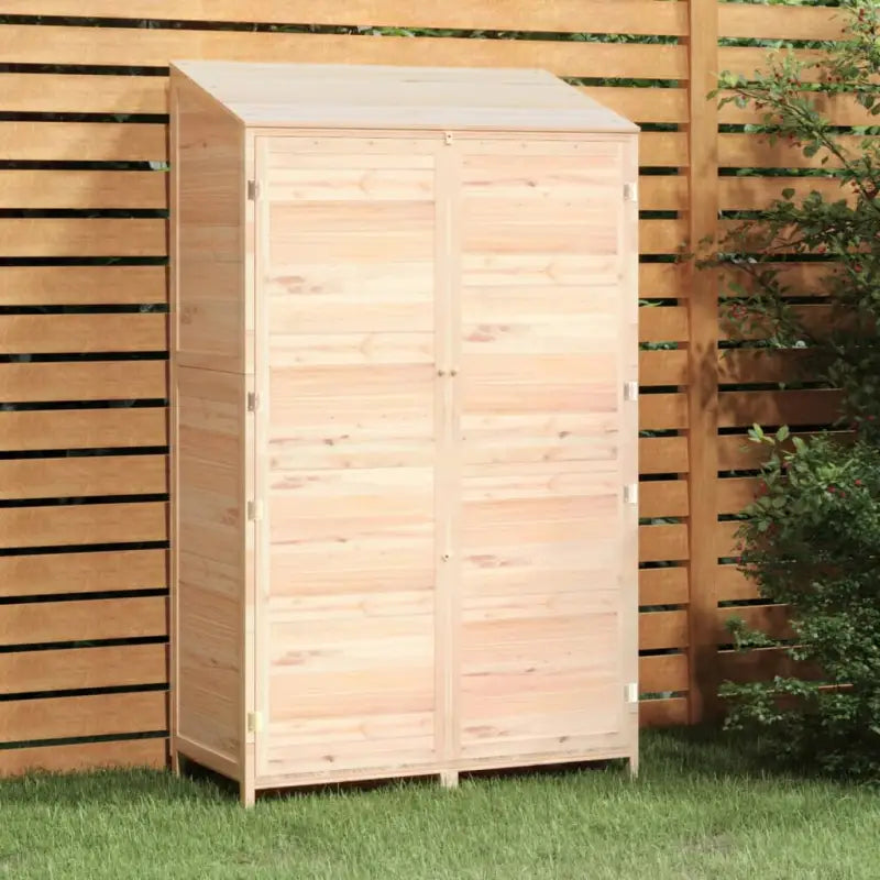 Houten Tuinschuur van Massief Vurenhout voor Buitenruimte - Naturel / 102 x 52 x 174.5 cm / 1 - Tuinhuizen