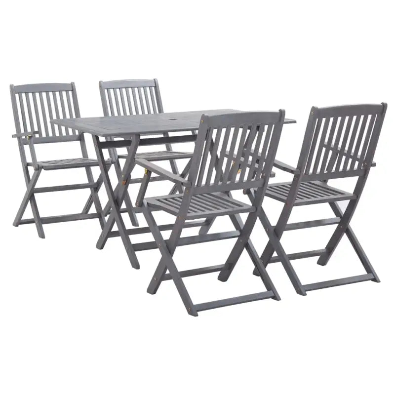 Houten tuinset van massief acaciahout met greywash afwerking - Met armleuning - Tuinsets