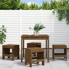 Houten tuinset van massief grenenhout met stevig blad voor tuin en terras - Tuinsets
