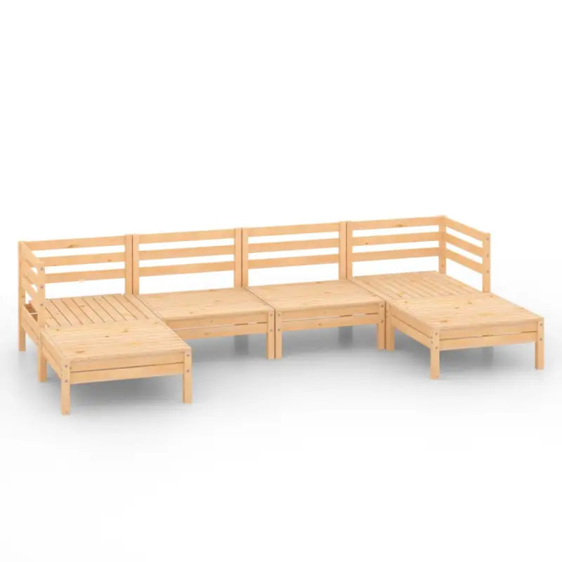 Houten tuinset van massief grenenhout met tafel en voetenbank - Tuinsets