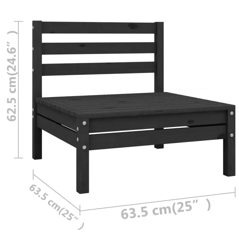 Houten Tuinset van Massief Grenenhout met Tafel en Voetenbank - Tuinsets