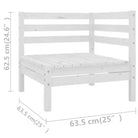 Houten tuinset van massief grenenhout met tafel en voetenbank - Wit - Tuinsets