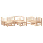 Houten tuinset van massief grenenhout met voetenbank en salontafel - Tuinsets