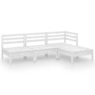 Houten tuinset van massief grenenhout met voetenbank en tafel - Tuinsets