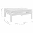 Houten tuinset van massief grenenhout met voetenbank en tafel - Wit - Tuinsets