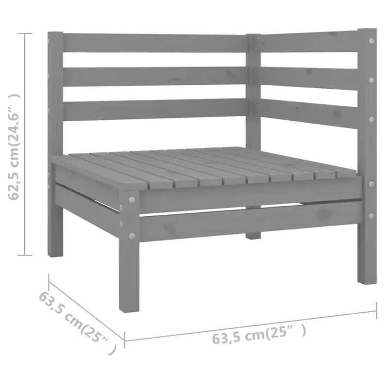 Houten tuinset van massief grenenhout met voetenbank tafel - Tuinsets