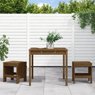 Houten Tuinset van Massief Grenenhout voor Gezellig Buitenplezier - Honingbruin grenenhout - Tuinsets
