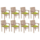 Houten tuinstoelen set met hard teakhout en fijn geschuurde afwerking - Heldergroen / 8 - Tuinstoelen