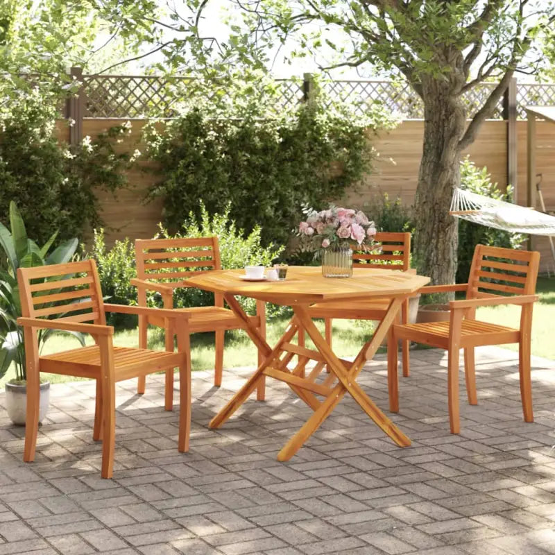 Houten tuinstoelen van massief acaciahout voor tuin en terras - Tuinstoelen