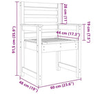 Houten tuinstoelen van massief grenenhout voor comfortabel buitengebruik - Tuinstoelen