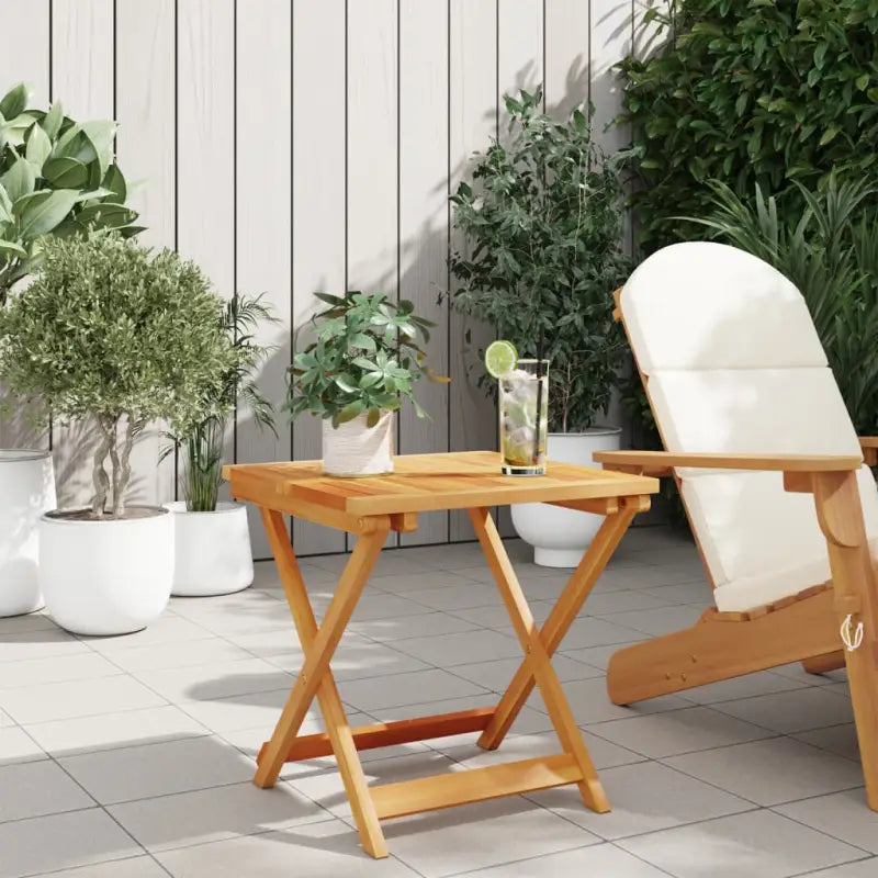 Houten tuintafel van massief acaciahout eenvoudig schoon en duurzaam - Tuintafels