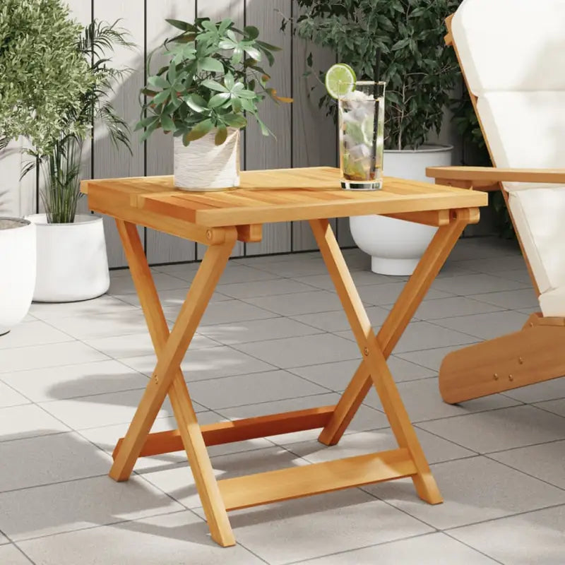 Houten tuintafel van massief acaciahout eenvoudig schoon en duurzaam - Tuintafels