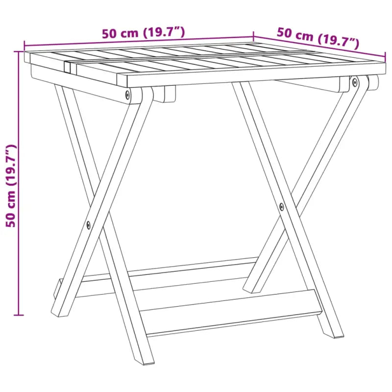 Houten tuintafel van massief acaciahout eenvoudig schoon en duurzaam - Tuintafels