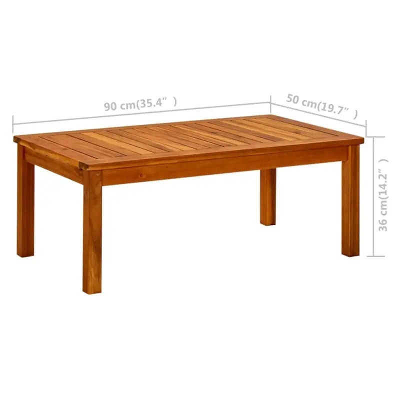 Houten tuintafel van massief acaciahout met natuurlijke olieafwerking - Tuintafels