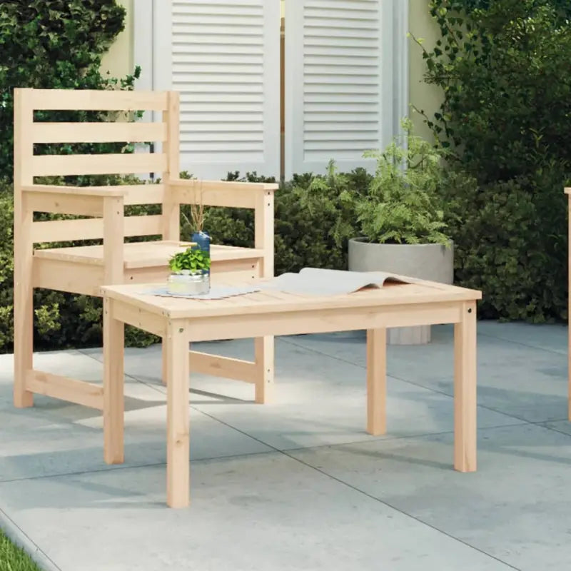 Houten tuintafel van massief grenenhout voor gezellige buitenmaaltijden - Natuurlijk grenenhout / 82.5 x 50.5 x 45 cm
