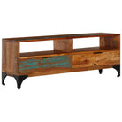 Houten tv-meubel in antieke stijl van massief gerecycled hout - Multikleur / 1 - Tv-meubels