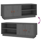 Houten TV-meubel van massief grenenhout met trendy ontwerp - Tv-meubels