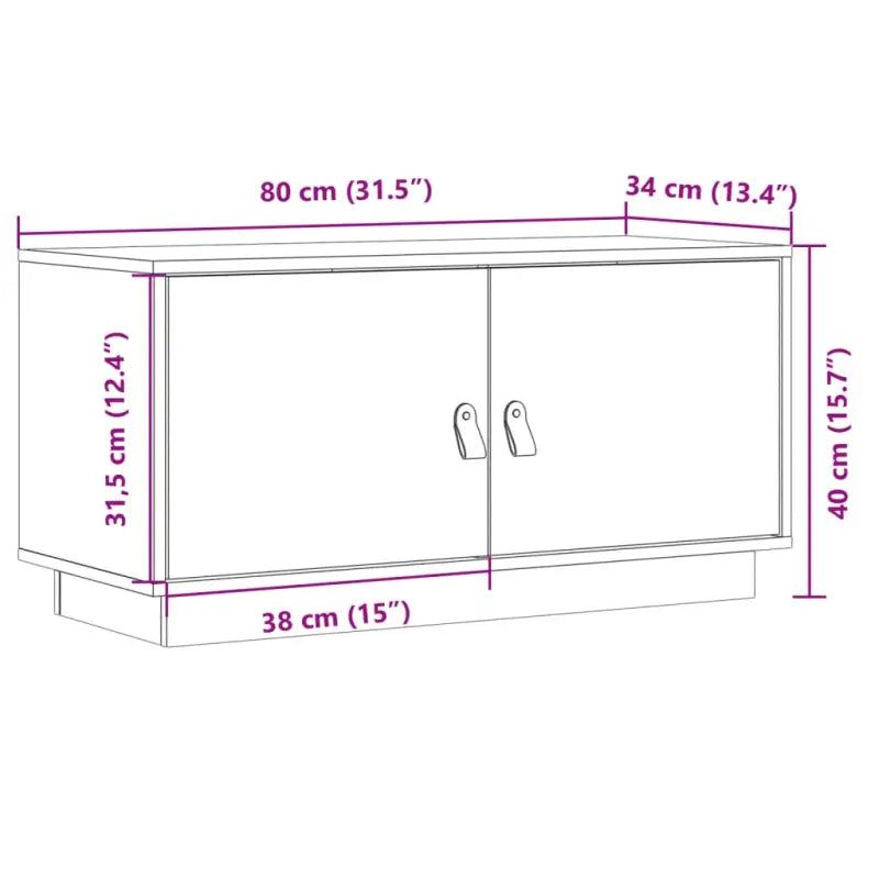 Houten Tv-meubel van massief grenenhout voor een moderne woonkamer - Tv-meubels