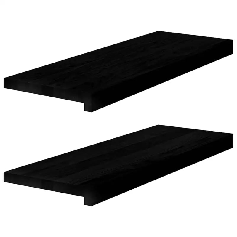 Houten vensterbanken van massief eikenhout voor een natuurlijke uitstraling - Donkerbruin / 70 x 25 x 2 cm / 1