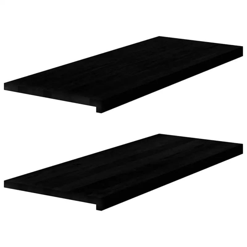 Houten vensterbanken van massief eikenhout voor een natuurlijke uitstraling - Donkerbruin / 100 x 40 x 2 cm / 1