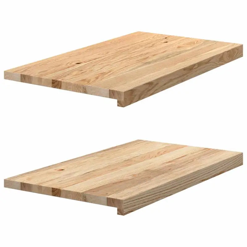 Houten vensterbanken van massief eikenhout voor een natuurlijke uitstraling - Naturel / 70 x 40 x 2 cm / 1