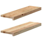 Houten vensterbanken van massief eikenhout voor een natuurlijke uitstraling - Naturel / 70 x 20 x 2 cm / 1